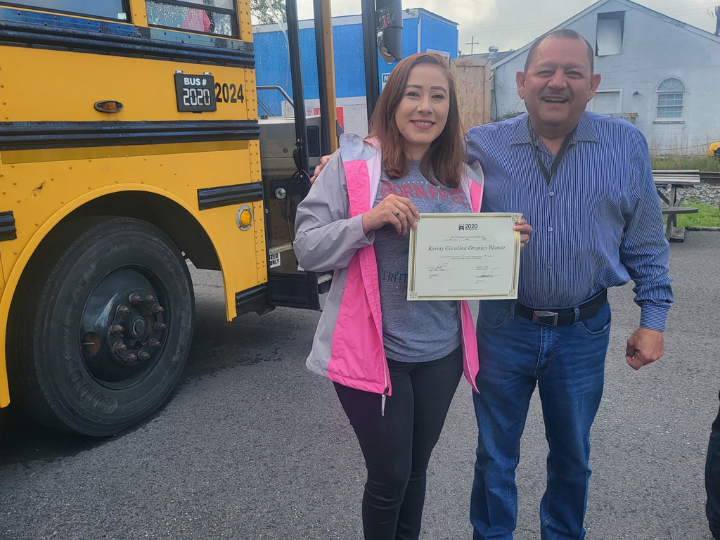 School bus driver certification success at 2020 Driving Scho