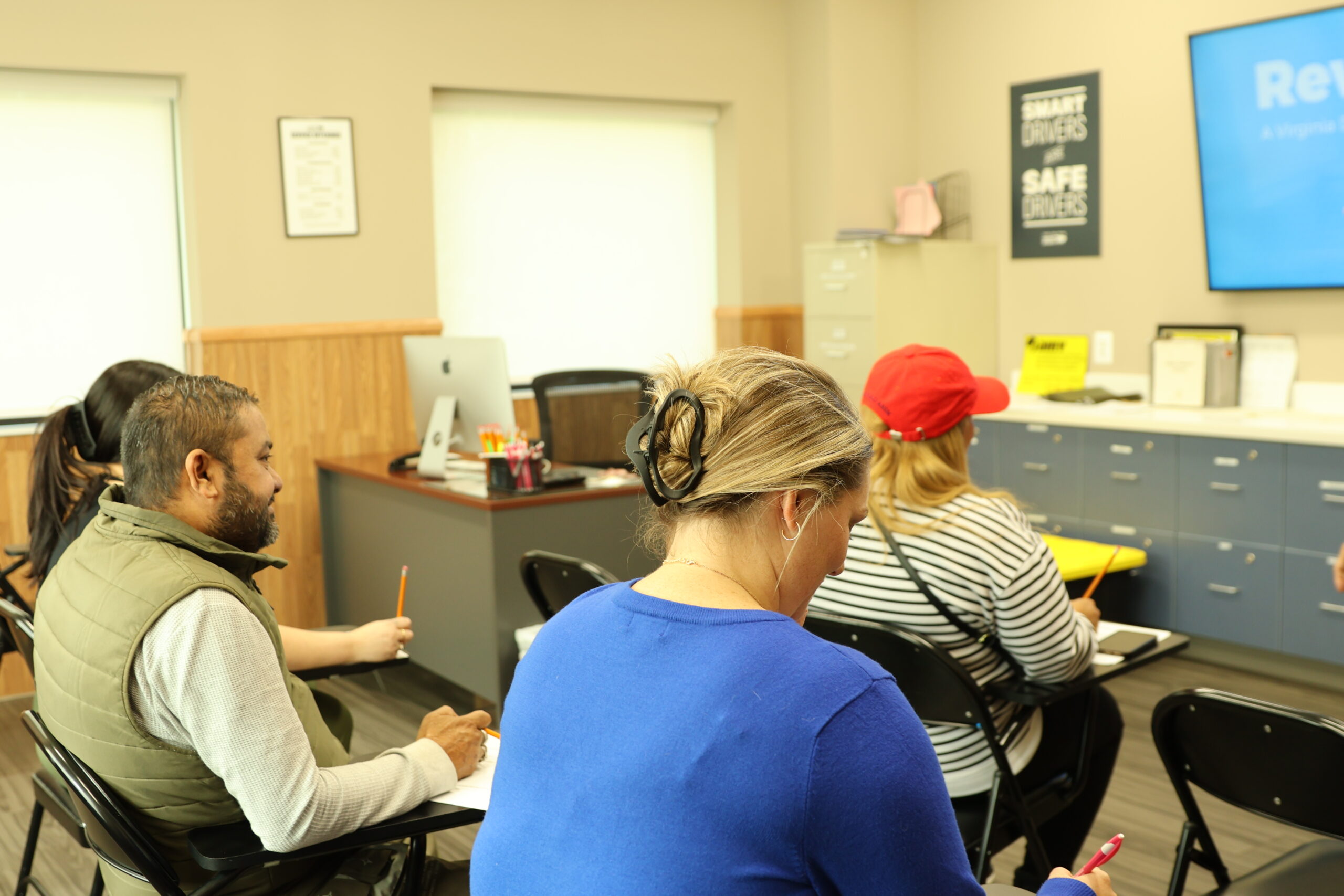 Professional driver education classroom at 2020 Driving School.